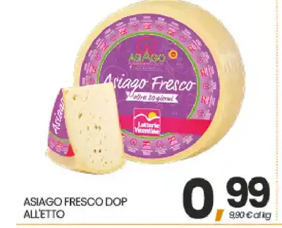 Asiago fresco DOP all'etto