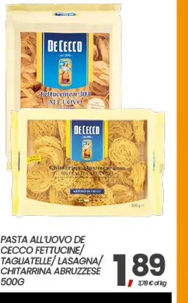 Pasta all'uovo De Cecco