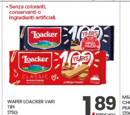 Wafer Loacker vari tipi