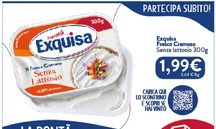 Formaggio fresco cremoso senza lattosio