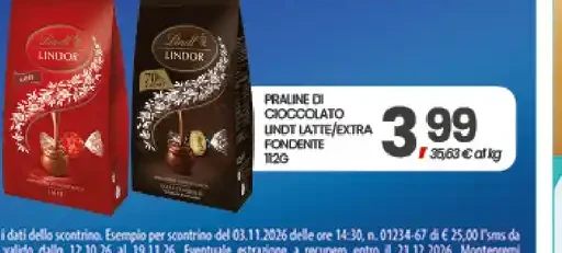 Praline di cioccolato Lindor