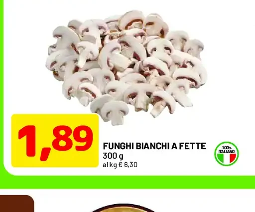 Funghi bianchi a fette