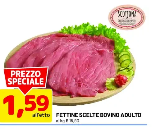 Fettine scelte bovino adulto