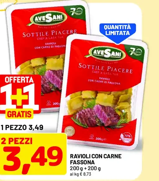 Ravioli con carne fassona