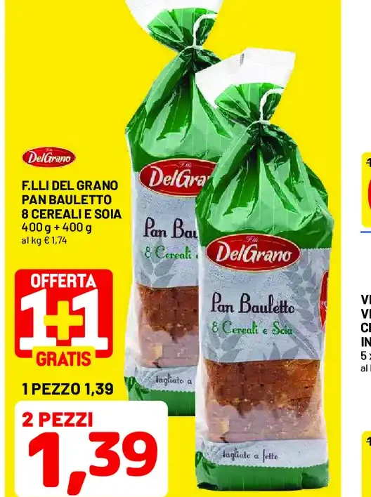 Pan bauletto 8 cereali e soia