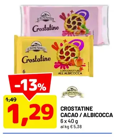 Crostatine cacao albicocca