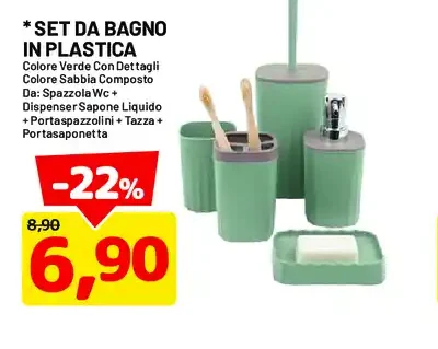 Set da bagno in plastica