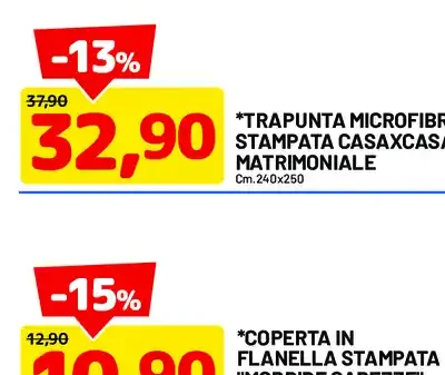 Trapunta microfibra stampata matrimoniale