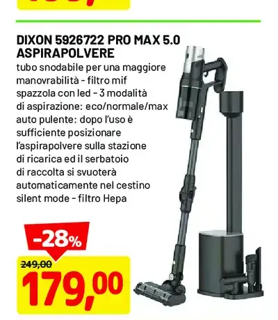 Dixon Pro Max aspirapolvere