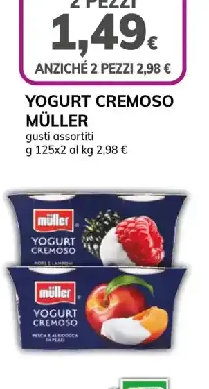 Yogurt cremoso Müller