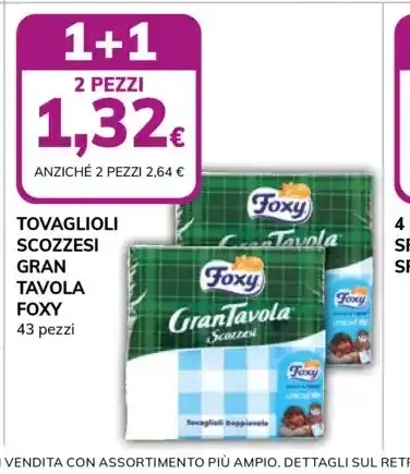 Tovaglioli scozzesi Gran Tavola Foxy