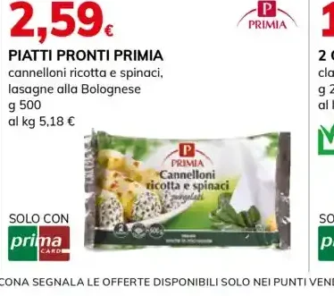 Piatti pronti Primia
