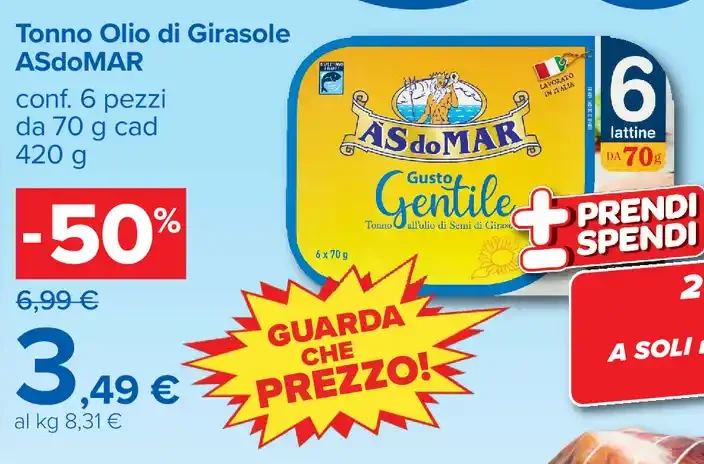 Tonno olio di girasole ASdoMAR