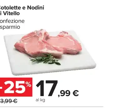 Costolette e nodini di vitello