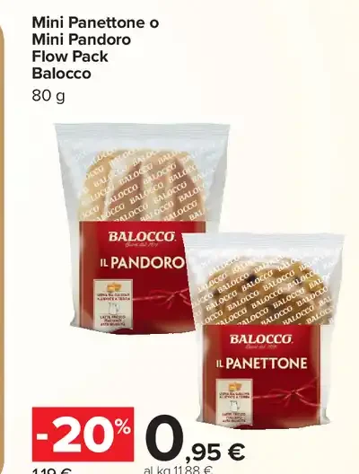 Mini Panettone o Mini Pandoro Flow Pack