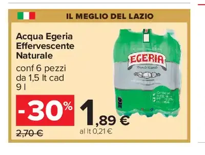 Acqua Egeria Effervescente Naturale