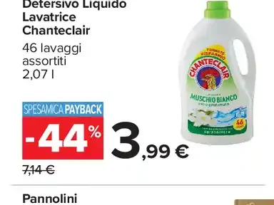 Detersivo liquido lavatrice Chanteclair