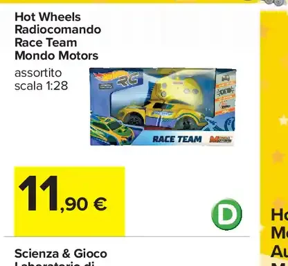 Hot Wheels Radiocomando Race Team Mondo Motors