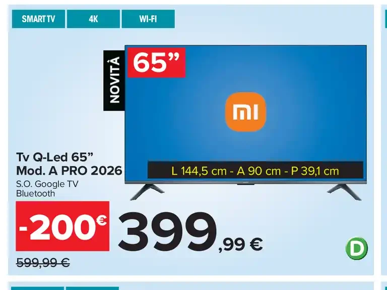TV QLED 65 pollici A PRO 2026