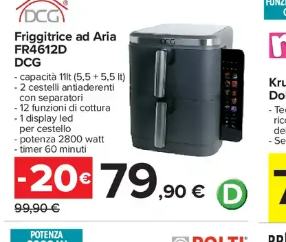 Friggitrice ad aria FR4612D DCG