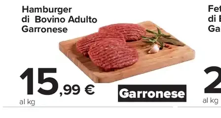 Hamburger di bovino adulto Garronese