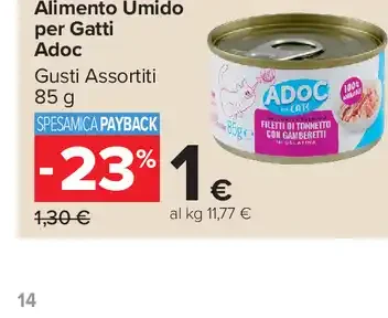 Alimento umido per gatti Adoc