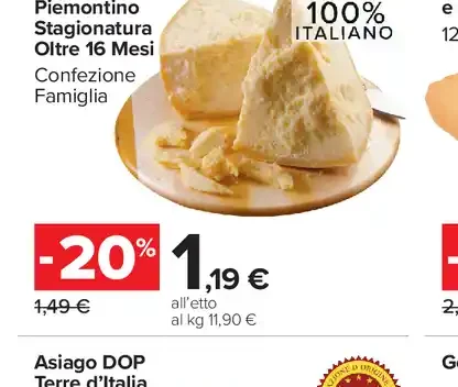 Formaggio Piemontino Stagionatura Oltre 16 Mesi