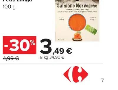 Salmone Norvegese Fetta Lunga