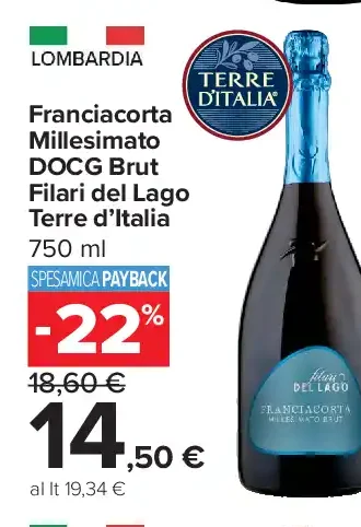 Franciacorta Millesimato DOCG Brut Fileri dal Lago Terre d’Italia
