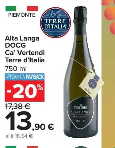 Alta Langa DOCG Ca’ Vertendi Terre d’Italia