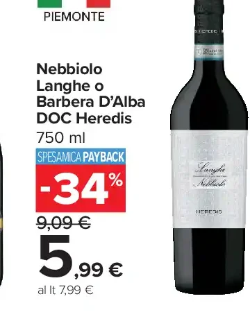 Nebbiolo Langhe o Barbera d'Alba DOC Heredis