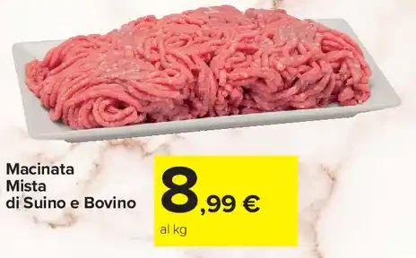 Macinata mista di suino e bovino