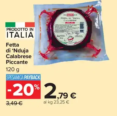 Fetta di ’Nduja Calabrese Piccante
