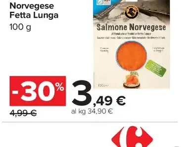 Salmone Norvegese Fetta Lunga