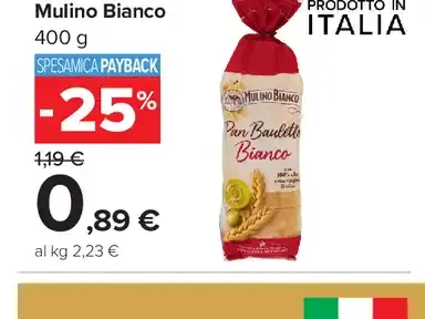 Pan Bauletto Bianco Mulino Bianco