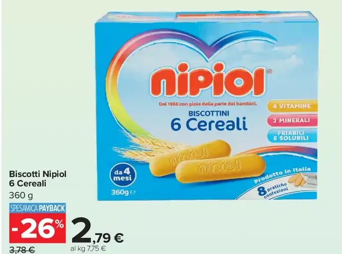 Biscotti Nipiol 6 Cereali