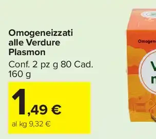 Omogeneizzati alle verdure Plasmon