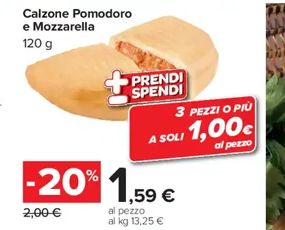 Calzone pomodoro e mozzarella