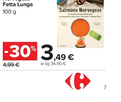 Salmone Norvegese Fetta Lunga