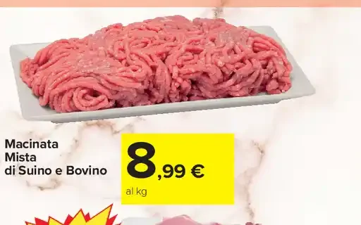 Macinata mista di suino e bovino