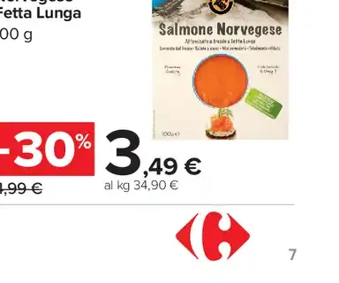 Salmone Norvegese Fetta Lunga