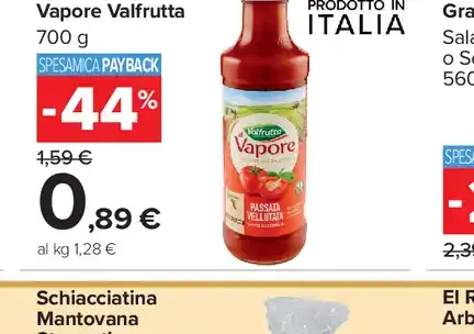 Passata Vellutata Vapore Valfrutta