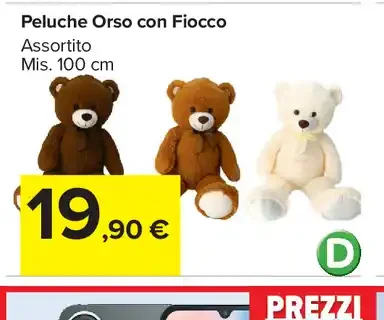 Peluche Orso con Fiocco