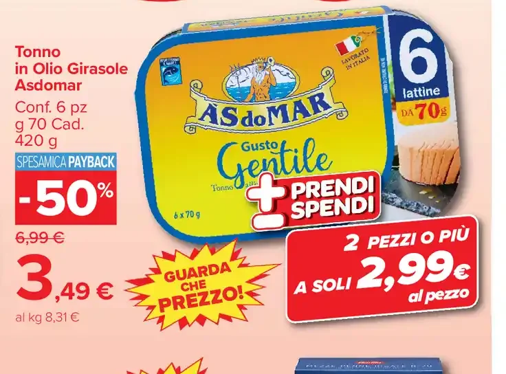 Tonno in olio di girasole