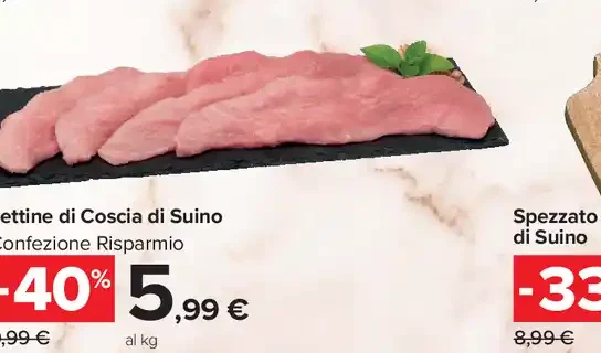 Fettine di coscia di suino