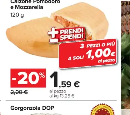Calzone pomodoro e mozzarella