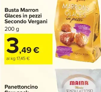 Busta Marron Glaces in pezzi Secondo Vergani