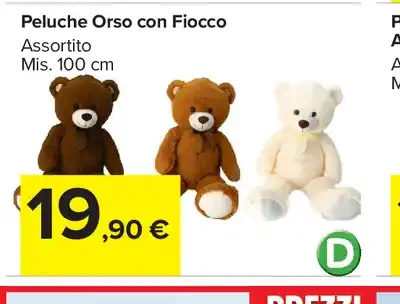 Peluche Orso con Fiocco