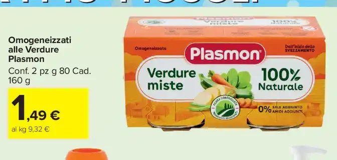 Omogeneizzato alle verdure Plasmon