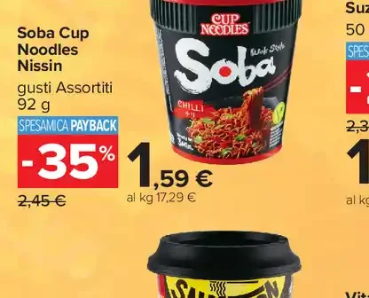 Soba cup noodles